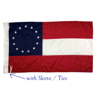 1st national confederate flag with sleeve ties historic version