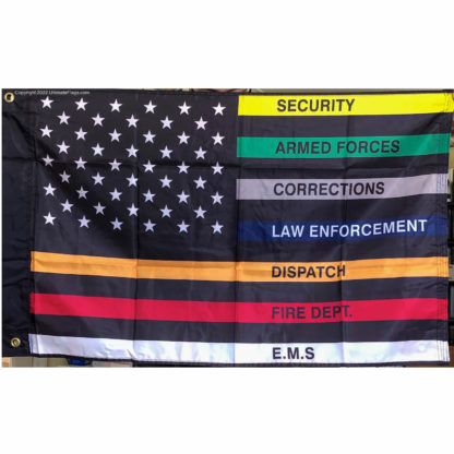 FIRST 1st RESPONDERS AMERICAN FLAG COLORED 2x3 3X5- Outdoor Nylon - Image 2