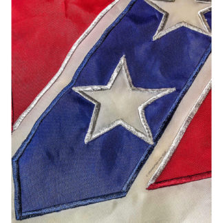 2nd national flag stars embroidered edges sewn on stars