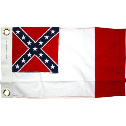 3rd national confederate flag 12x18 inch double sided embroidered flags for sale