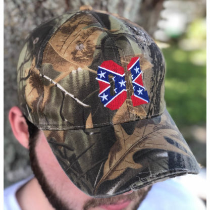 01 Rebel Camo Cap - Distressed Bill - Image 3