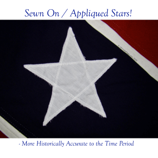 sewn on stars battle flag of confederacy