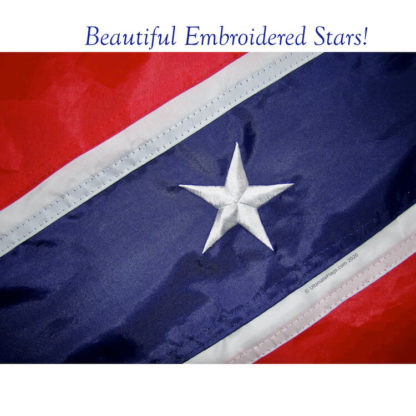 embroidered star on confederate battle flag