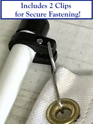 boat flag pole holder with clips for sale