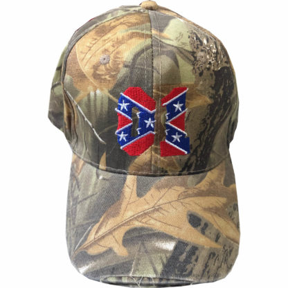 01 Rebel Camo Cap - Distressed Bill - Image 2