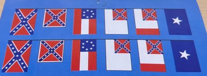 card closeup of confederate flag set