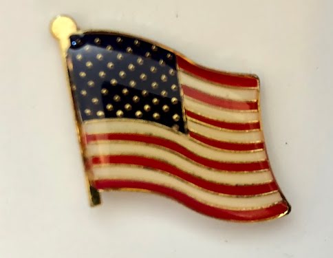 usa wavy flag lapel pin for sale