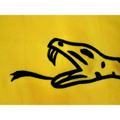 snake embroidery on dont tread on me flag