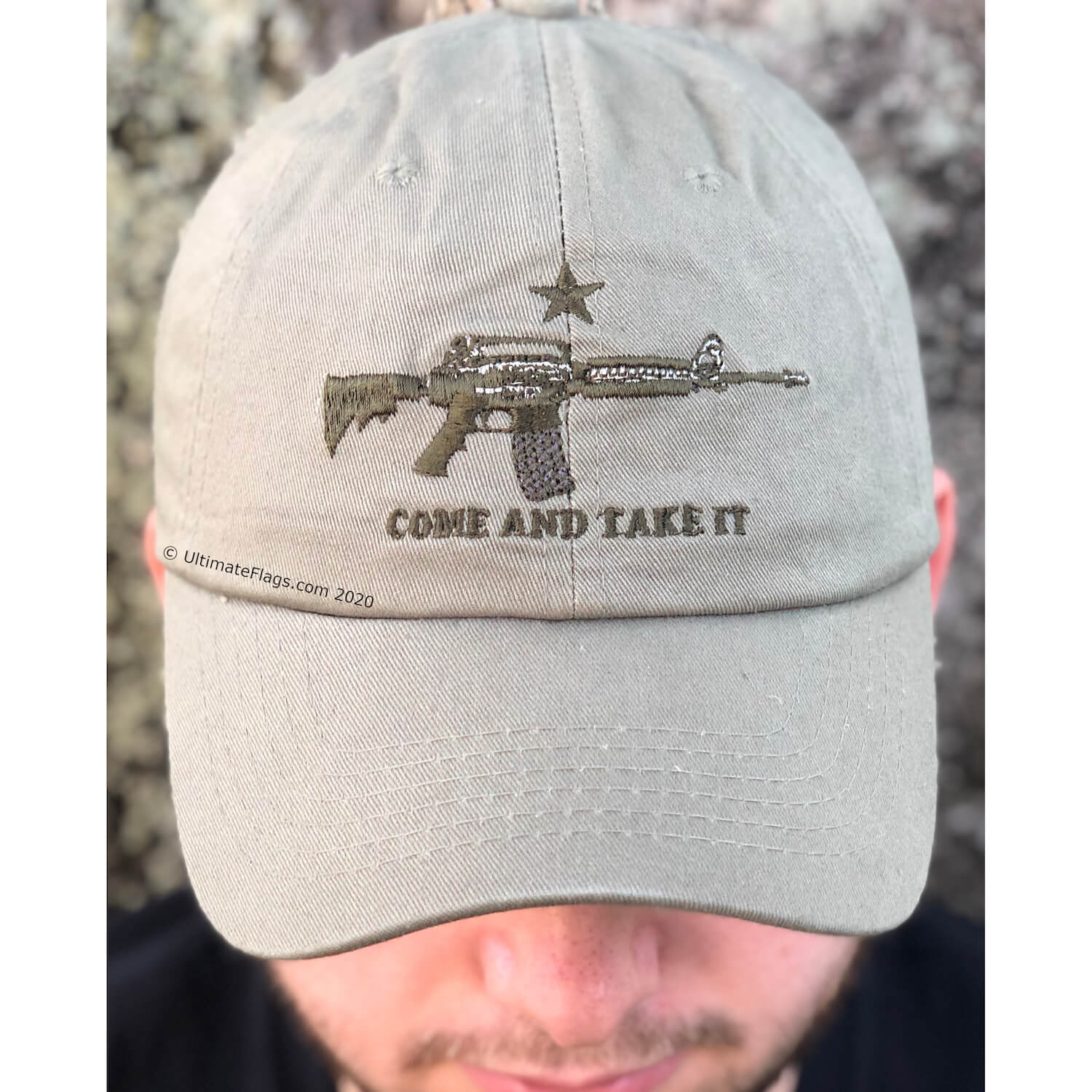 M4 Come and Take It Cap / Hat / Ballcap in Olive Green - Image 3