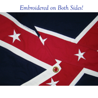 Taylors Army Confederate Battle Flag Trans MS embroidered on both sides