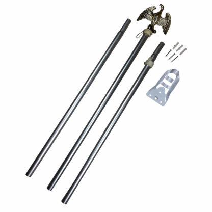 Flag Pole - 6ft. Outdoor Aluminum Spinning Flagpole Mounting Kit - Image 2
