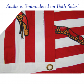 embroidered snake on both sides