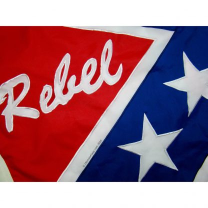 embroidery closeup on Rebel flag