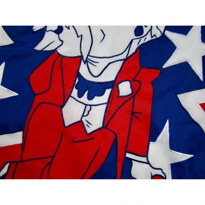 closeup of rebel man stitching and embroidery