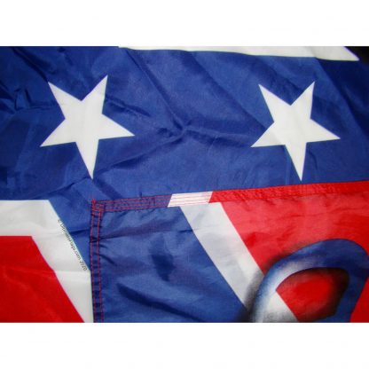 fly end extra stitching on rebel flag