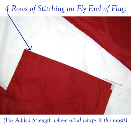 first natl confederate flag 4 rows of stitching