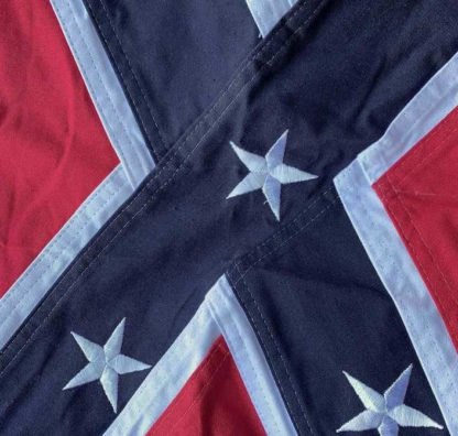 Rebel Flag - Cotton - 2 x 3 ft. with grommets,  Beautifully Embroidered on Both Sides! - Image 4