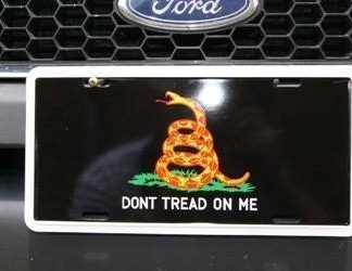 buy gadsden license platedont tread on me black