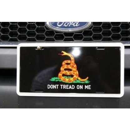 buy gadsden license platedont tread on me black