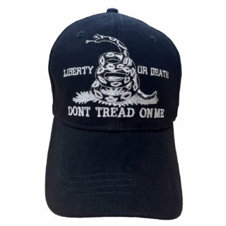 liberty or death don't tread on me cap black