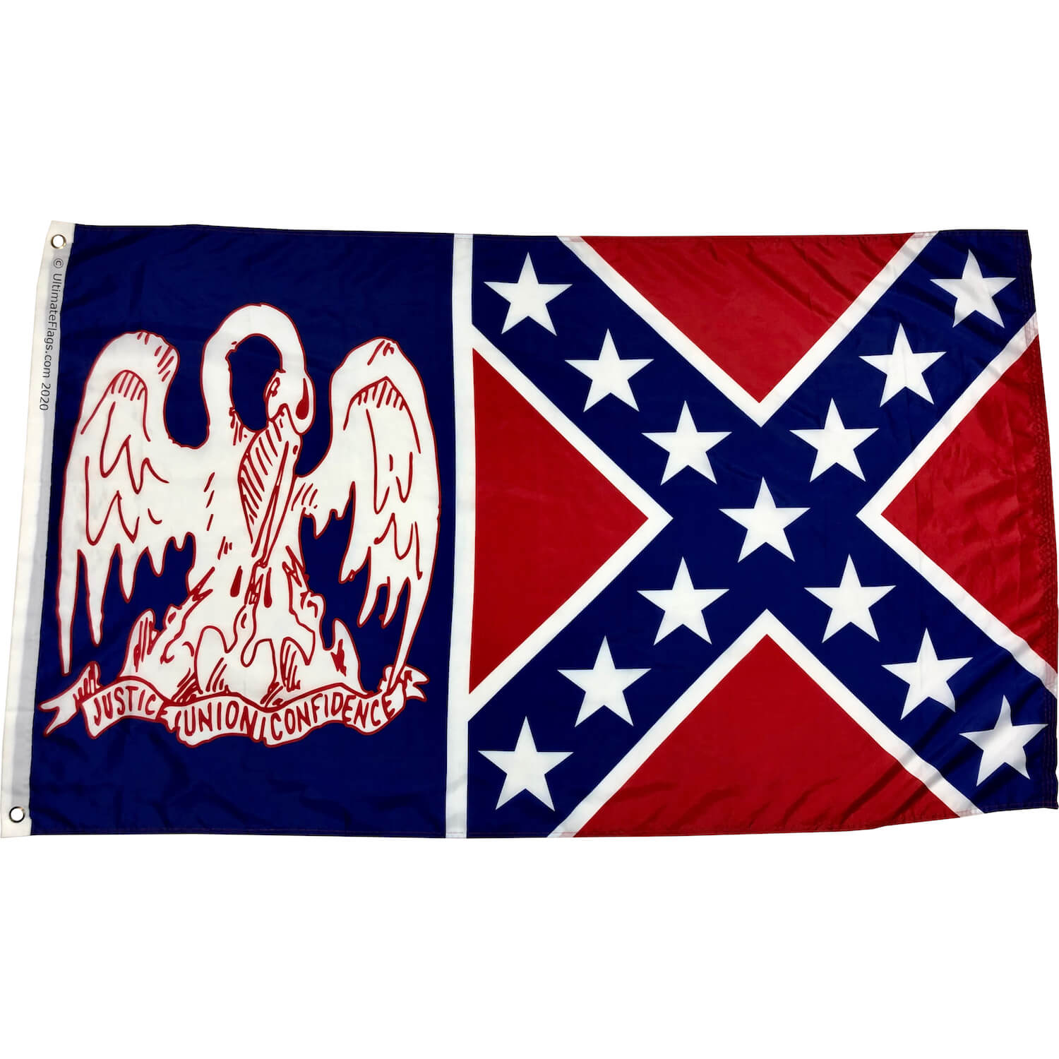 Louisiana Rebel Flag 3 X 5 ft. Standard Louisiana Battle Blue - Image 6