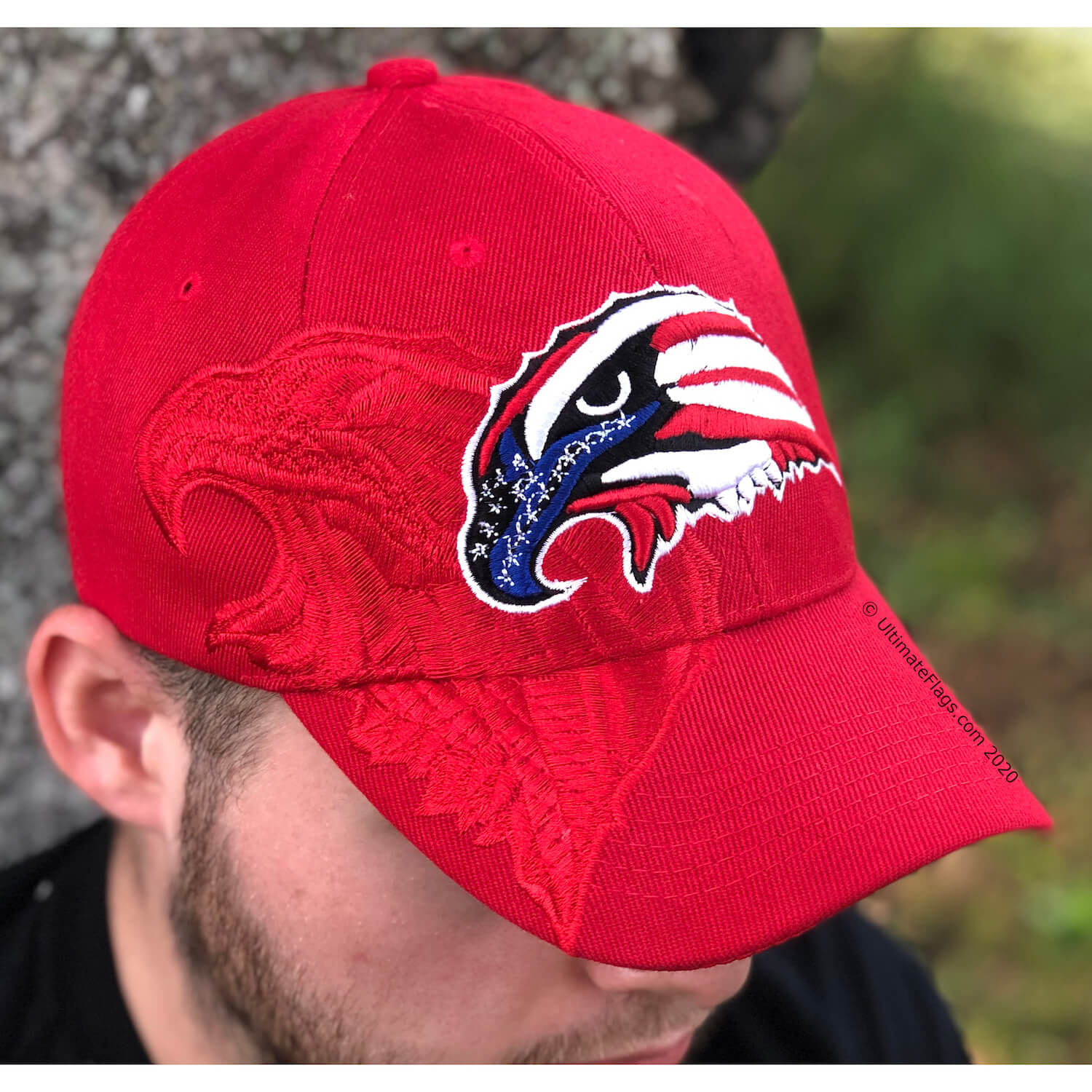 patriotic cap for sale eagle red embroidered ballcap