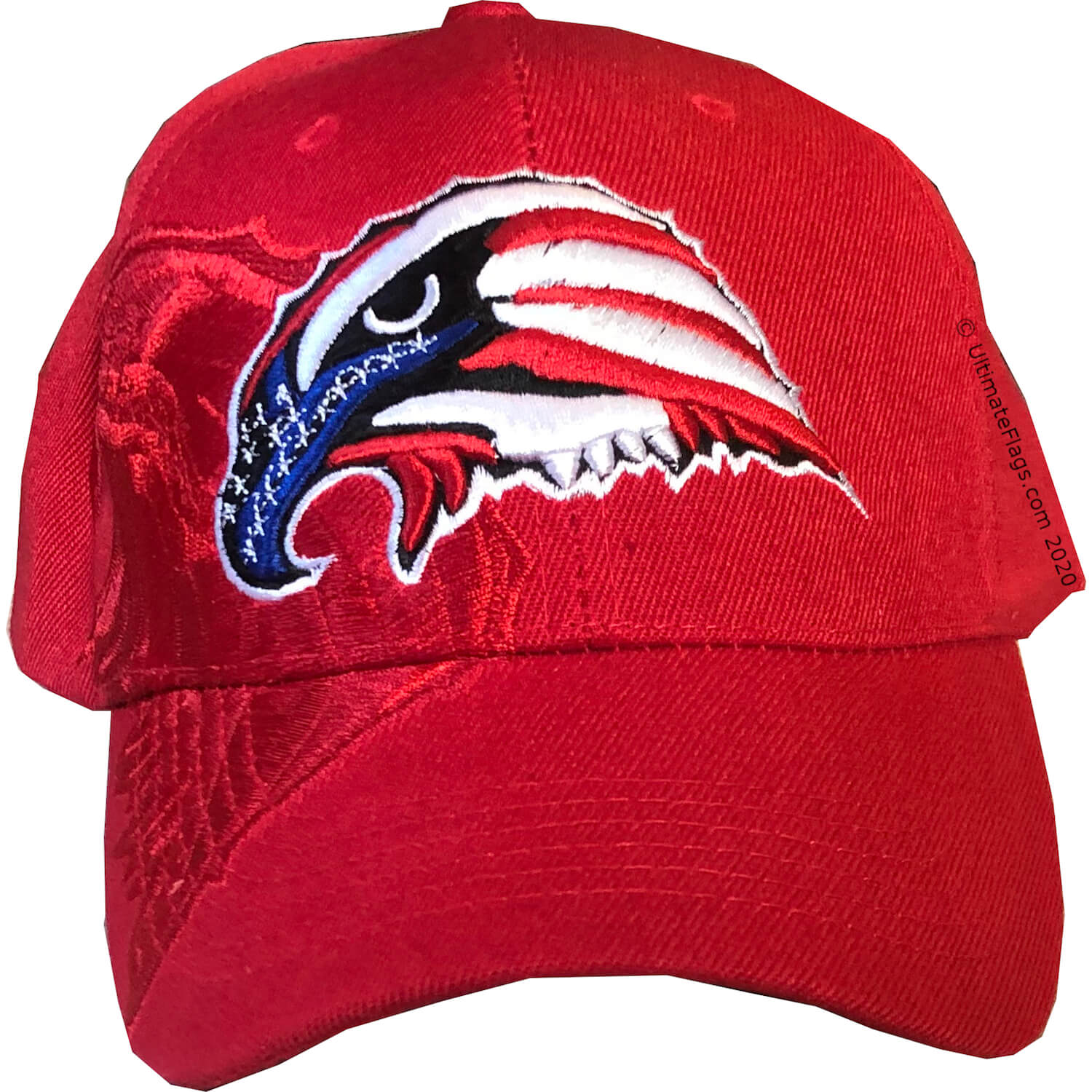 patriotic embroidered eagle red ballcap for sale