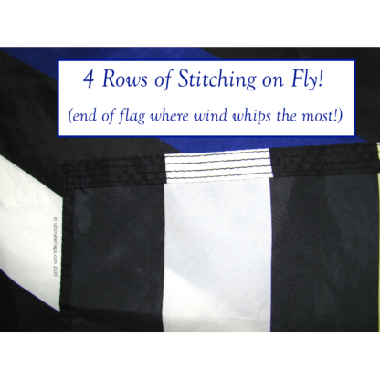 Police USA Thin Blue Line Flag 4 ft x 6 ft Standard - Image 3