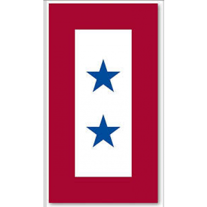 Service Two Star Flag 8 x 16 inch with grommets