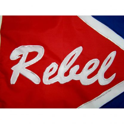 Rebel Pride Embroidered edges on lettering