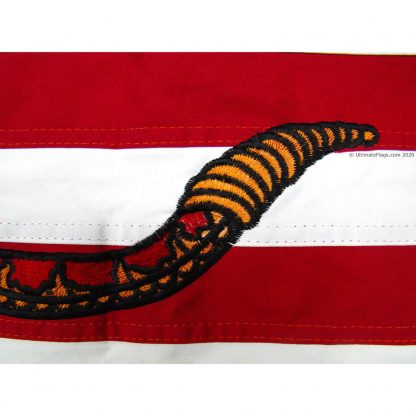tail of snake embroidery on 1st navy jack striped dont tread on me flags for sale