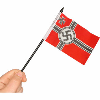 ww2 Kriegsmarine german war flag on stick for desk hand flag 4 x 6 inch