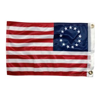patriotic american 13 star flag in double sided 12 x 18 inch size