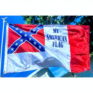 third national flag of confederate states of america with words My American Flag