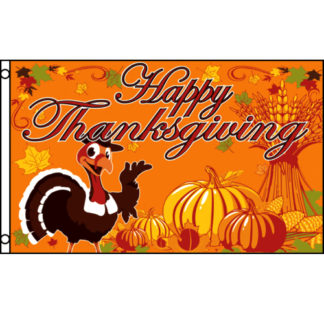 buy happy thanksgiving flag with turkey orange fall colors flag