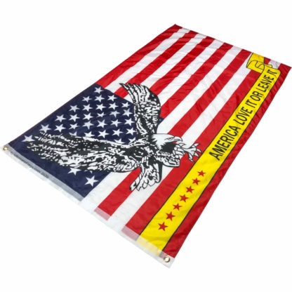 American Flag with Eagle America Love it or Leave it Flag for sale online