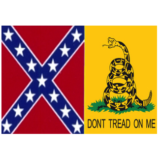 rebel dont tread on me flag for sale 1/2 & 1/2 confederate gadsden