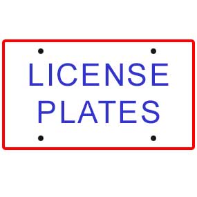 License Plates and Metal Signs