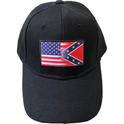 Rebel USA Flag on Cap / Hat / Ballcap for sale (Black) - Image 2