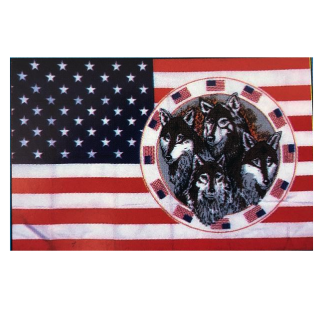american wolves flag / cool usa wolves flags for sale