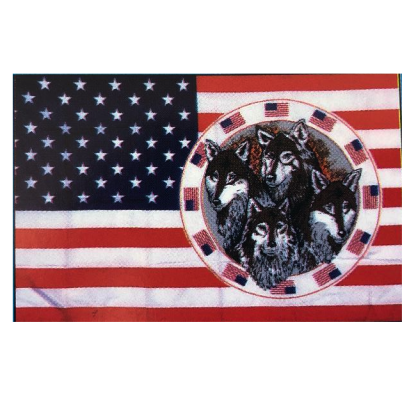 american wolves flag / cool usa wolves flags for sale