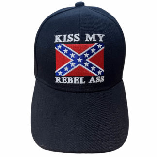 kiss my rebel ass cap in black for sale