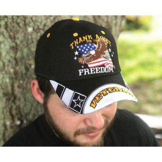 thank a vet hat gold bill veteran embroidered