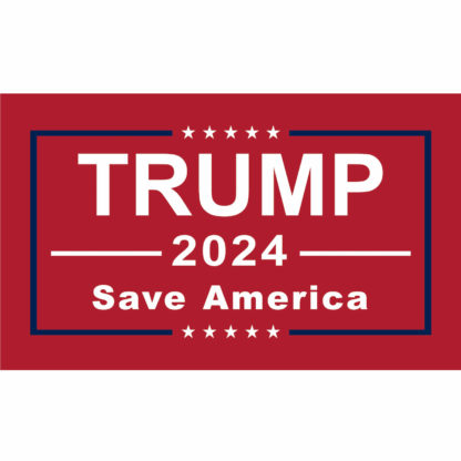 trump 2024 save america flag in red 3x5 feet single sided