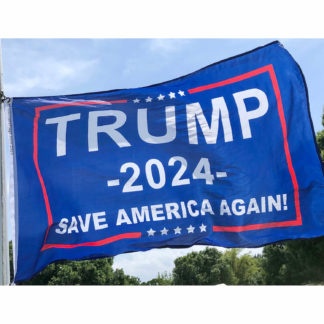 trump 2024 save america again flag blue