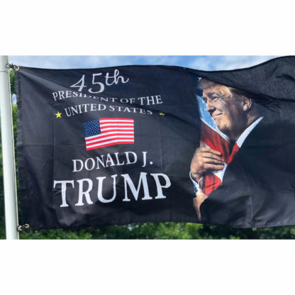 45th president trump flag flying