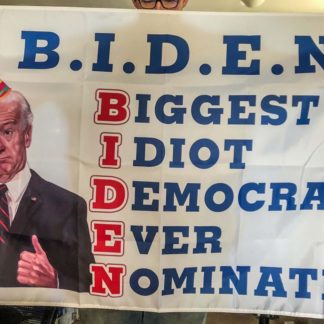 biden idiot flag for sale shown in 3x5 feet size