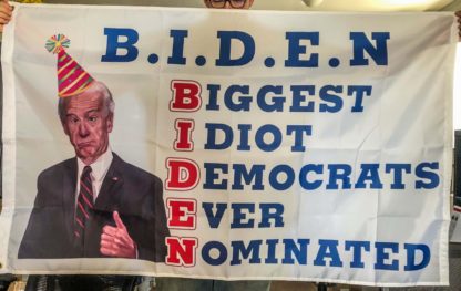 biden idiot flag for sale shown in 3x5 feet size