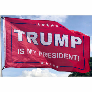 Trump is My President Flag in Red 3x5 ft great for outdoors in lightest breezes