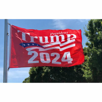 trump 2024 red flag banner for sale outdoor poly 3 x5 flying